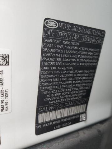 Photo 13 VIN: SALWR2SUXMA752471 - LAND ROVER RANGE ROVE 