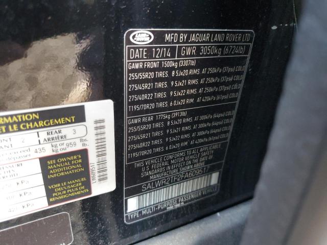 Photo 12 VIN: SALWR2TF2FA609517 - LAND ROVER RANGE ROVE 