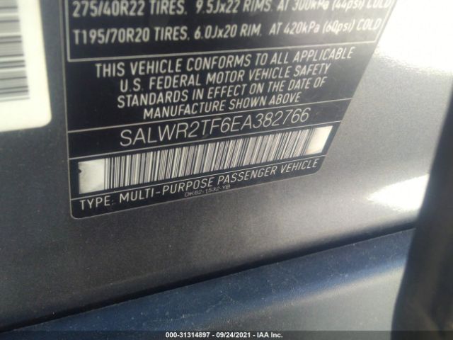 Photo 8 VIN: SALWR2TF6EA382766 - LAND ROVER RANGE ROVER SPORT 