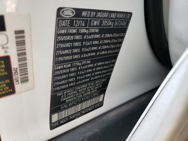 Photo 13 VIN: SALWR2TFXFA512842 - LAND ROVER RANGE ROVE 