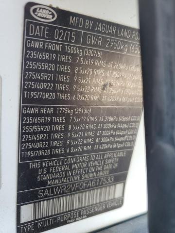 Photo 13 VIN: SALWR2VF0FA617533 - LAND-ROVER RANGEROVER 