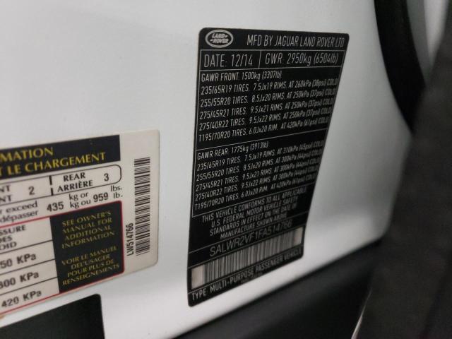 Photo 9 VIN: SALWR2VF1FA514766 - LAND ROVER RANGE ROVE 