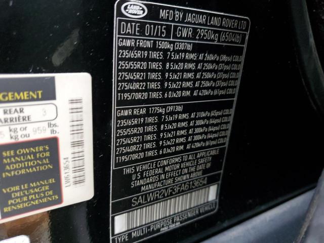 Photo 12 VIN: SALWR2VF3FA613654 - LAND ROVER RANGE ROVE 