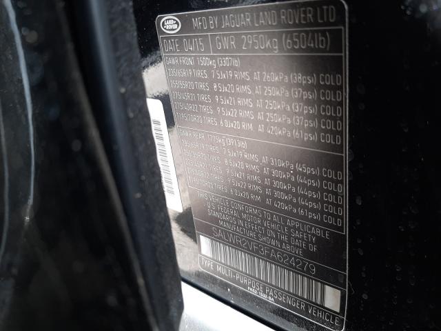 Photo 9 VIN: SALWR2VF3FA624279 - LAND ROVER RANGE ROVE 