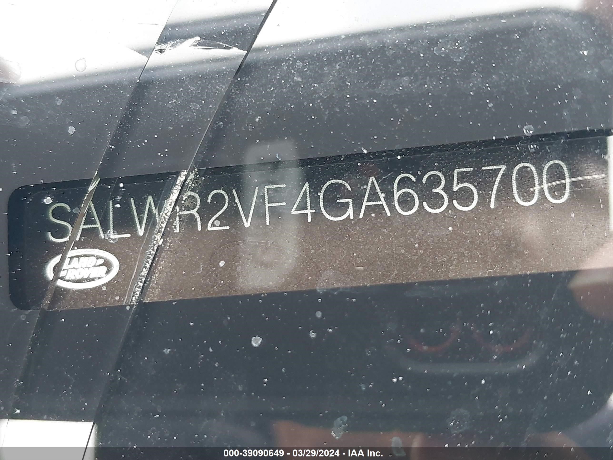 Photo 8 VIN: SALWR2VF4GA635700 - LAND ROVER RANGE ROVER SPORT 