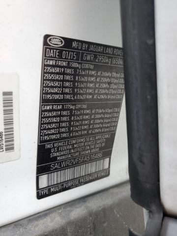 Photo 13 VIN: SALWR2VF5FA516486 - LAND ROVER RANGE ROVE 