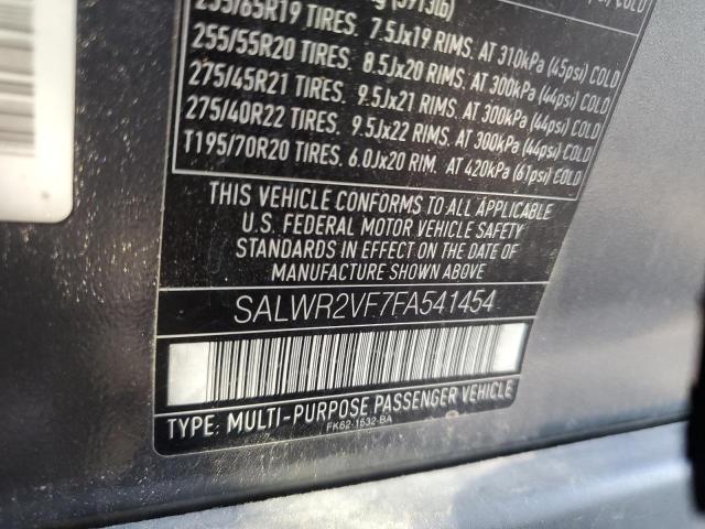 Photo 11 VIN: SALWR2VF7FA541454 - LAND ROVER RANGEROVER 