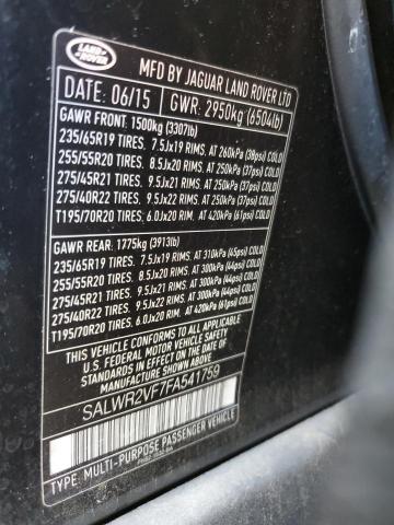 Photo 12 VIN: SALWR2VF7FA541759 - LAND ROVER RANGE ROVE 