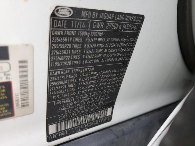 Photo 12 VIN: SALWR2VF8FA606117 - LAND ROVER RANGE ROVE 