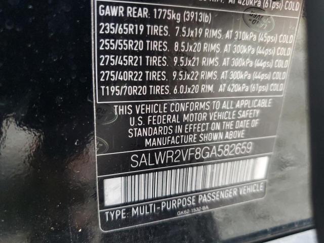 Photo 11 VIN: SALWR2VF8GA582659 - LAND ROVER RANGE ROVE 