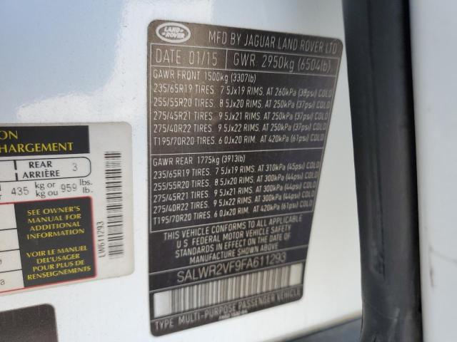 Photo 12 VIN: SALWR2VF9FA611293 - LAND ROVER RANGE ROVE 