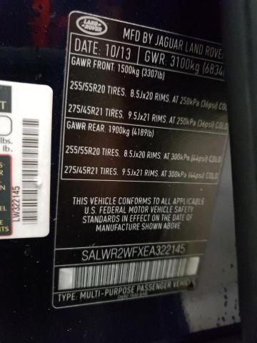 Photo 12 VIN: SALWR2WFXEA322145 - LAND ROVER RANGE ROVE 