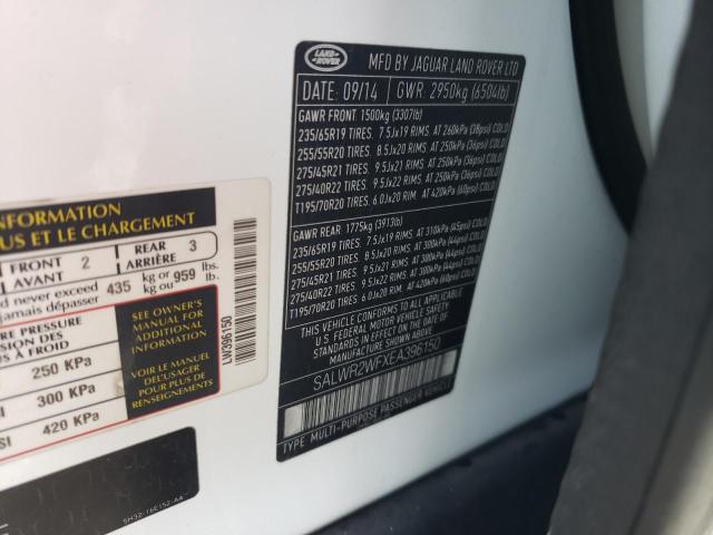 Photo 11 VIN: SALWR2WFXEA396150 - LAND ROVER RANGE ROVE 