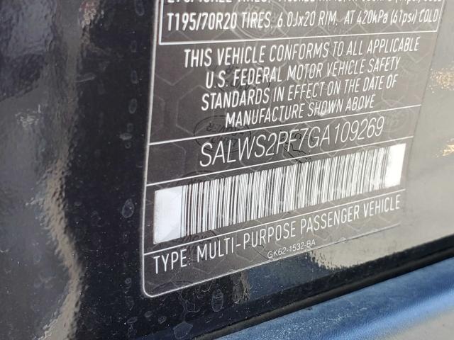 Photo 9 VIN: SALWS2PF7GA109269 - LAND ROVER RANGE ROVE 