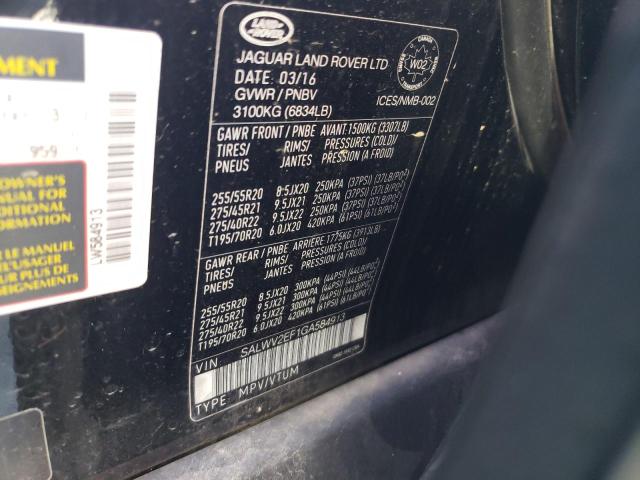 Photo 9 VIN: SALWV2EF1GA584913 - LAND ROVER RANGE ROVE 