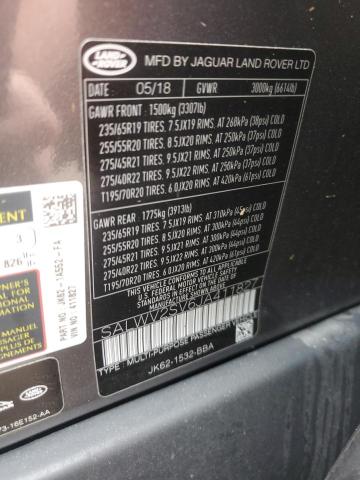 Photo 13 VIN: SALWV2SV6JA411827 - LAND ROVER RANGE ROVE 