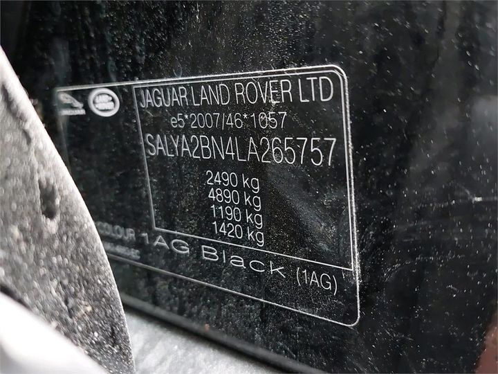 Photo 8 VIN: SALYA2BN4LA265757 - LAND ROVER RANGE ROVER VEL 