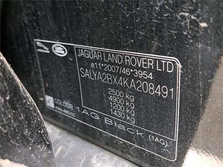 Photo 8 VIN: SALYA2BX4KA208491 - LAND ROVER RANGE ROVER VEL 