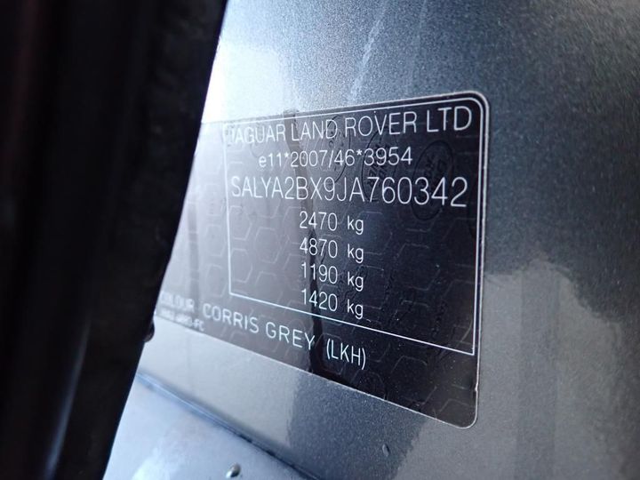 Photo 17 VIN: SALYA2BX9JA760342 - LAND ROVER RANGE ROVER VEL 