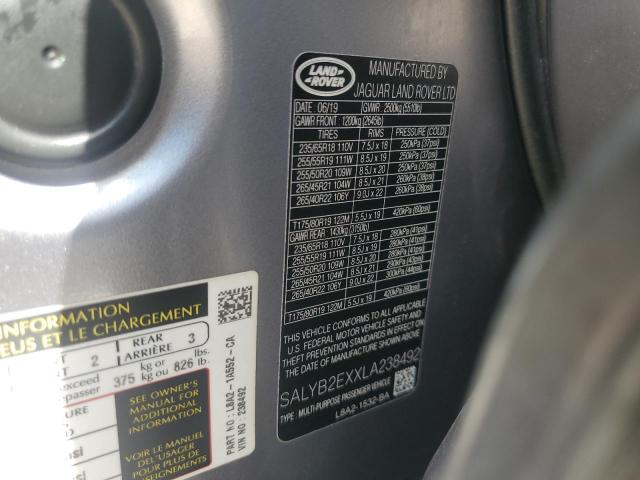 Photo 12 VIN: SALYB2EXXLA238492 - LAND ROVER RANGE ROVE 