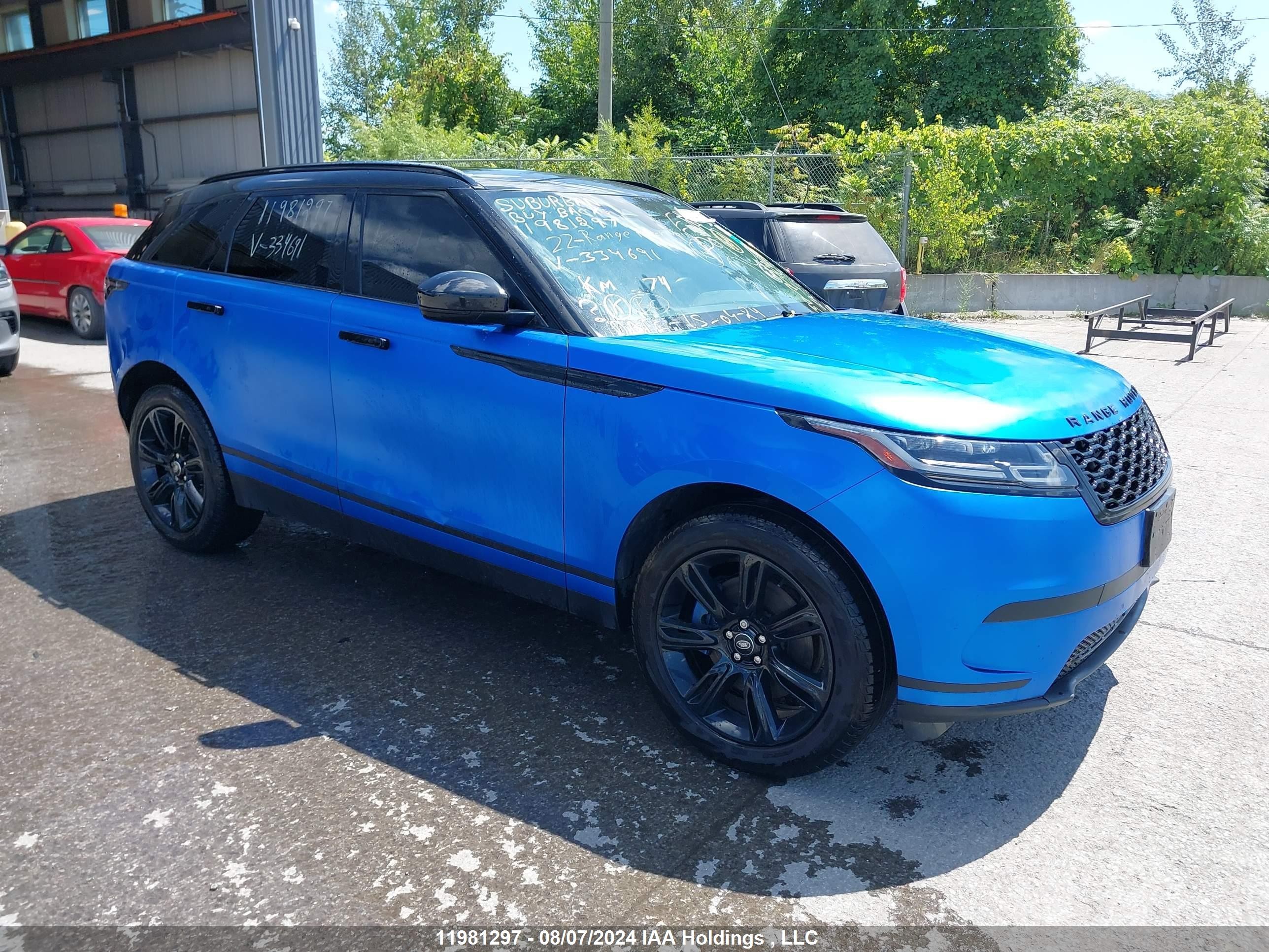 Photo 1 VIN: SALYJ2EX6NA334691 - LAND ROVER RANGE ROVER VELAR 