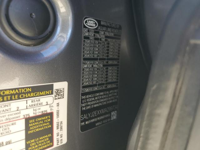 Photo 11 VIN: SALYJ2EXXMA299734 - LAND ROVER RANGE ROVE 