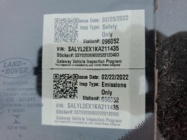 Photo 12 VIN: SALYL2EX1KA211435 - LAND ROVER RANGE ROVE 