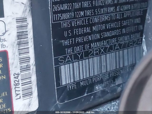 Photo 8 VIN: SALYL2RX7JA778242 - LAND ROVER RANGE ROVER VELAR 