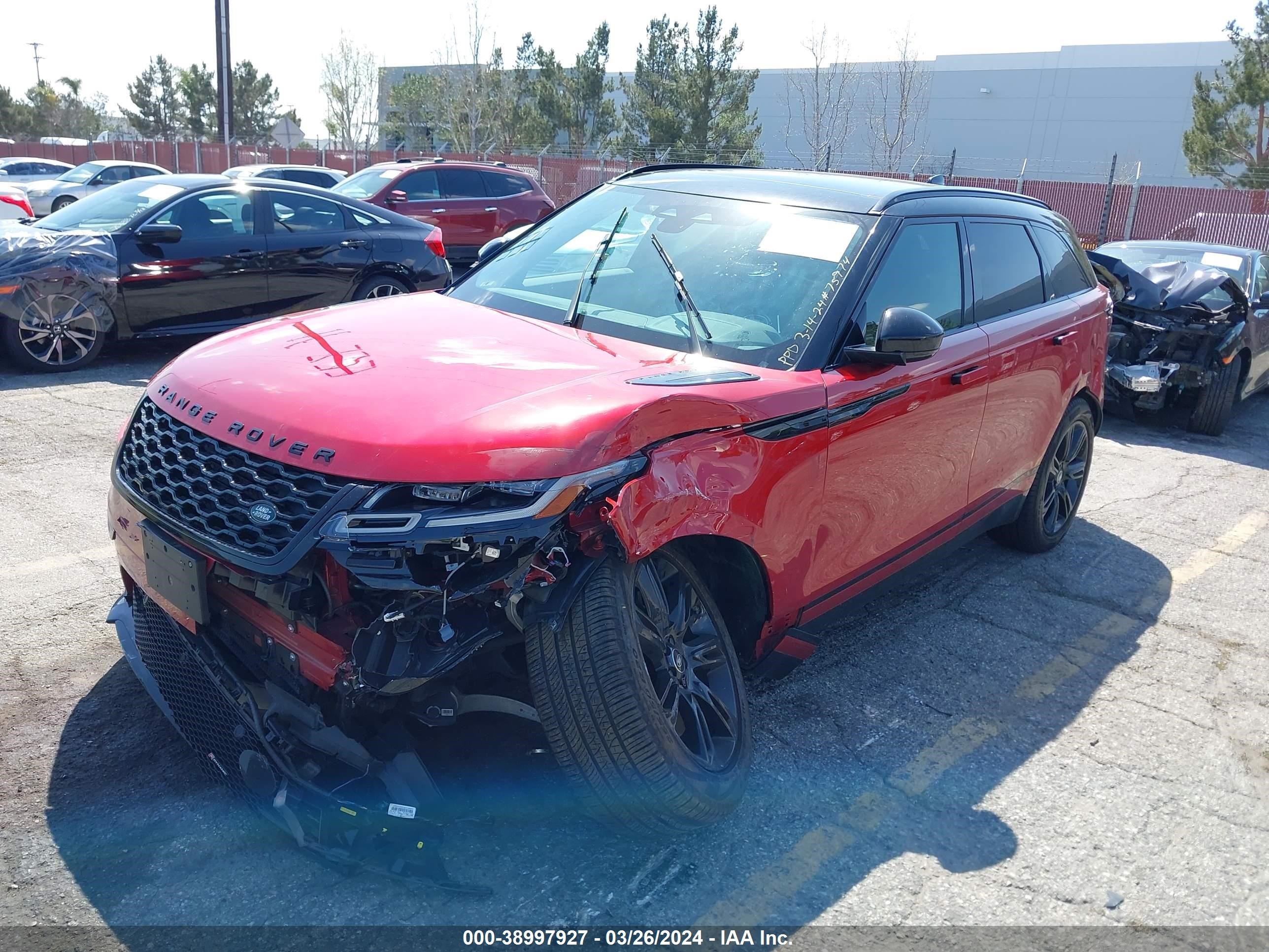 Photo 1 VIN: SALYT2EX2PA349802 - LAND ROVER RANGE ROVER VELAR 