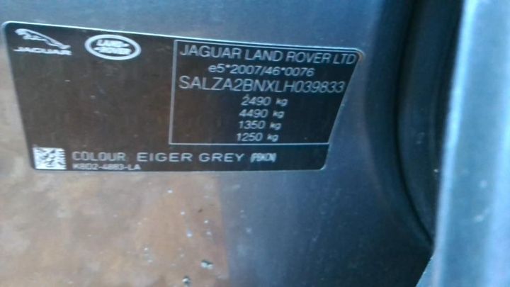 Photo 17 VIN: SALZA2BNXLH039833 - LAND ROVER RANGE ROVER EVOQUE 