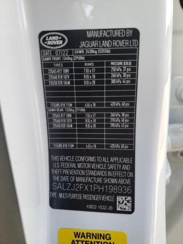 Photo 12 VIN: SALZJ2FX1PH198936 - LAND-ROVER RANGE ROVE 
