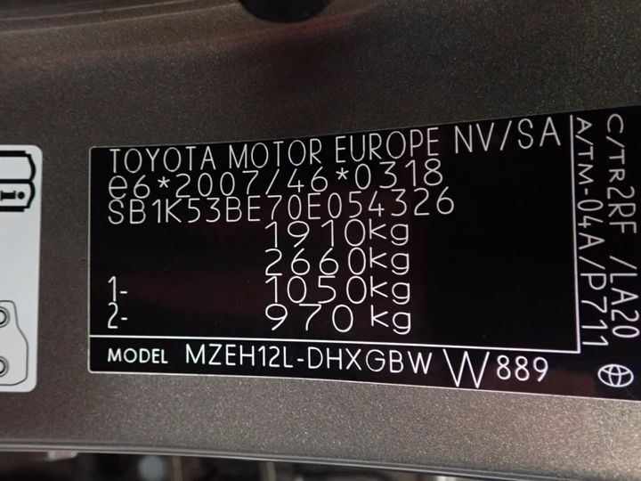 Photo 12 VIN: SB1K53BE70E054326 - TOYOTA COROLLA 