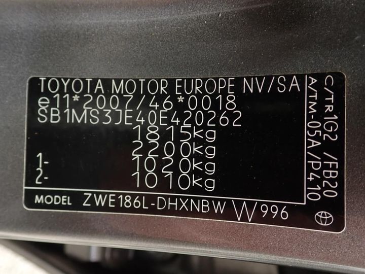 Photo 31 VIN: SB1MS3JE40E420262 - TOYOTA AURIS 