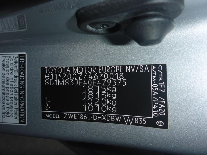 Photo 10 VIN: SB1MS3JE40E479375 - TOYOTA AURIS HATCHBACK 15- 