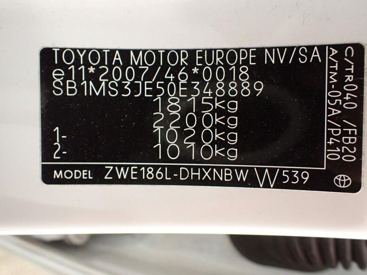 Photo 14 VIN: SB1MS3JE50E348889 - TOYOTA AURIS 