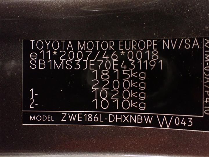 Photo 13 VIN: SB1MS3JE70E431191 - TOYOTA AURIS 