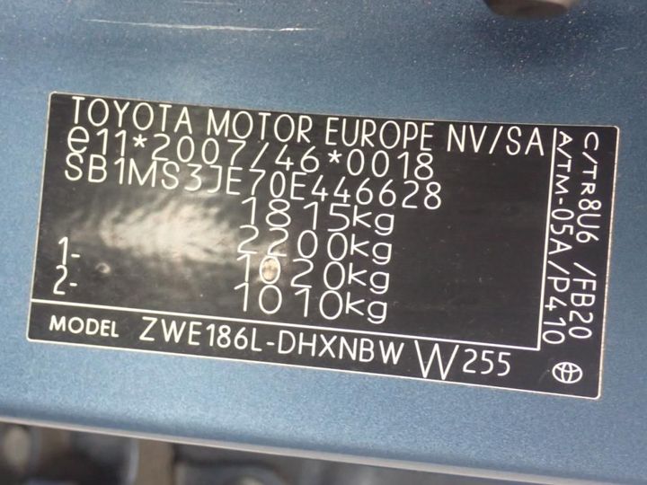 Photo 8 VIN: SB1MS3JE70E446628 - TOYOTA AURIS 