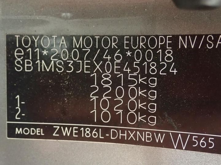 Photo 13 VIN: SB1MS3JEX0E451824 - TOYOTA AURIS 