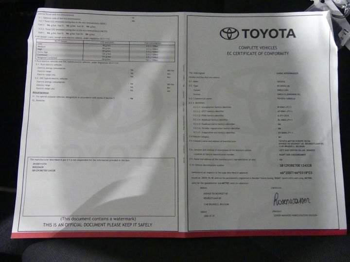 Photo 13 VIN: SB1Z93BE70E124328 - TOYOTA COROLLA TOURING 