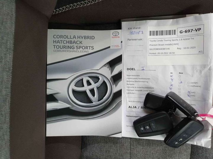 Photo 19 VIN: SB1Z93BEX0E087145 - TOYOTA COROLLA TOURING SPORTS 