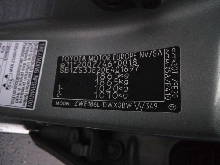 Photo 21 VIN: SB1ZS3JE20E401697 - TOYOTA AURIS 