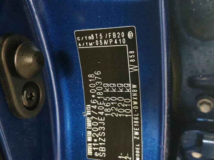 Photo 8 VIN: SB1ZS3JE40E180376 - TOYOTA AURIS 