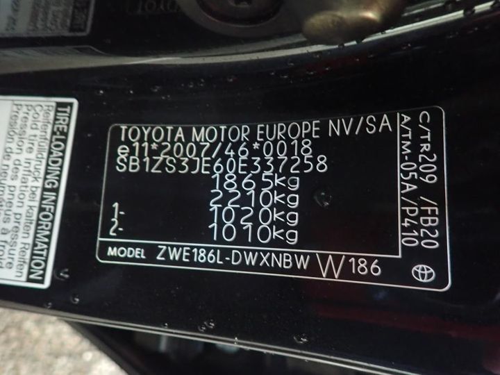 Photo 9 VIN: SB1ZS3JE60E337258 - TOYOTA AURIS TOURING 