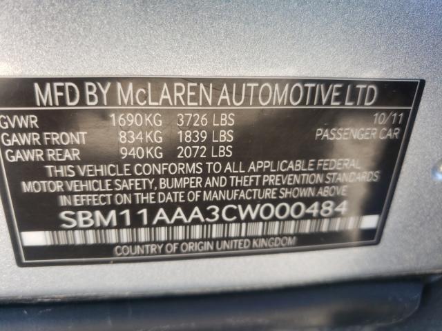 Photo 9 VIN: SBM11AAA3CW000484 - MCLAREN AUTOMOTIVE MP4-12C 