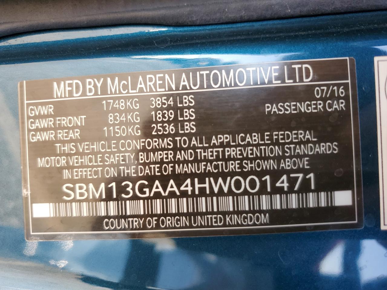 Photo 11 VIN: SBM13GAA4HW001471 - MCLAREN 570GT 