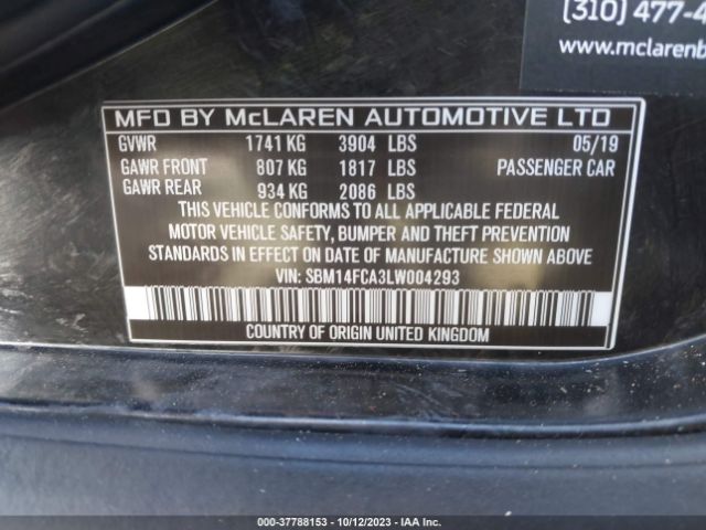 Photo 8 VIN: SBM14FCA3LW004293 - MCLAREN 720S 