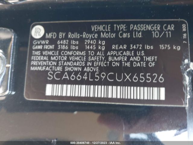 Photo 8 VIN: SCA664L59CUX65526 - ROLLS-ROYCE GHOST 