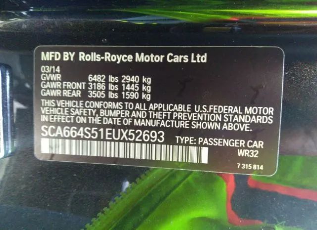 Photo 8 VIN: SCA664S51EUX52693 - ROLLS-ROYCE GHOST 