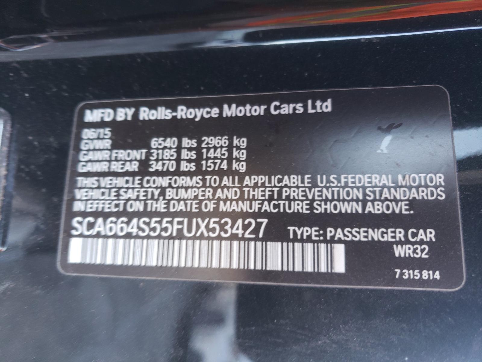 Photo 9 VIN: SCA664S55FUX53427 - ROLLS-ROYCE GHOST 