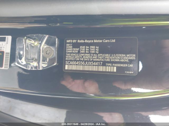 Photo 8 VIN: SCA664S56JUX54417 - ROLLS-ROYCE GHOST 